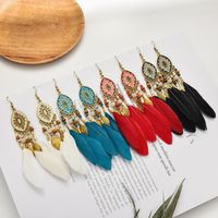 Wholesale Jewelry 1 Pair Ethnic Style Leaf Feather Ear Hook main image 1