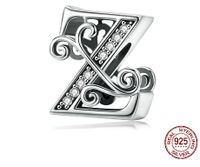 Retro Letter Sterling Silver Inlay Zircon Jewelry Accessories sku image 15