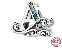 Retro Letter Sterling Silver Inlay Zircon Jewelry Accessories sku image 2
