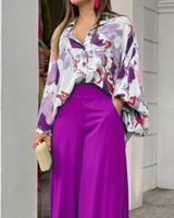Women's Casual Abstract Cotton Blend Polyester Printing Pants Sets main image 6