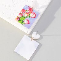 Wholesale Jewelry 1 Pair Sweet Square Flower Arylic Drop Earrings main image 1