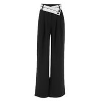 Women's Street Basic Solid Color Full Length Patchwork Pleated Casual Pants main image 3