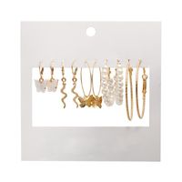 Wholesale Jewelry 1 Set Fashion Geometric Arylic Alloy Artificial Pearls Rhinestones Earrings sku image 3