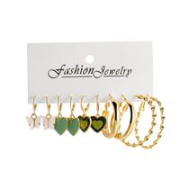 Wholesale Jewelry 1 Set Fashion Geometric Arylic Alloy Artificial Pearls Rhinestones Earrings sku image 6