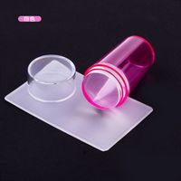 Cover Seal Fully Transparent Handle Sheet Head Silicone Nail Stamp sku image 3