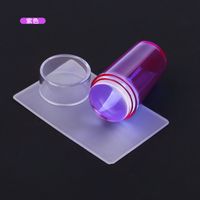 Cover Seal Fully Transparent Handle Sheet Head Silicone Nail Stamp sku image 2