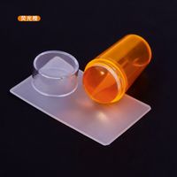 Cover Seal Fully Transparent Handle Sheet Head Silicone Nail Stamp sku image 5