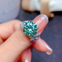 Glam Simple Style Star Zircon Copper Wholesale Open Ring main image 4