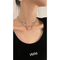 Wholesale Simple Style Star Heart Shape Stainless Steel Necklace main image 4