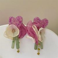 Wholesale Jewelry 1 Pair Fairy Style Flower Mixed Materials Earrings main image 4