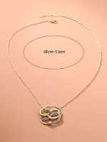 Original Design Snake Alloy Hollow Out 14k Gold Plated Couple Pendant Necklace main image 3