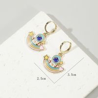 1 Pair Cute Astronaut Rainbow Copper Drop Earrings main image 2