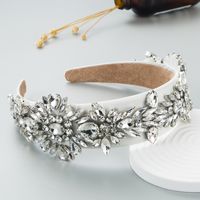 Barocker Stil Blume Tuch Inlay Strasssteine Glas Perle Haarband sku image 9