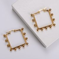 Simple Style Geometric Plating Stainless Steel No Inlaid 18K Gold Plated Earrings sku image 3