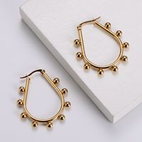 Simple Style Geometric Plating Stainless Steel No Inlaid 18K Gold Plated Earrings sku image 5