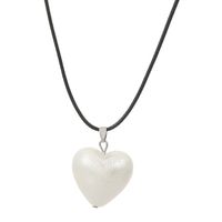 Simple Style Heart Shape Resin Three-dimensional Women's Pendant Necklace sku image 1