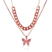 Fairy Style Animal Alloy Inlay Artificial Gemstones Unisex Layered Necklaces sku image 6