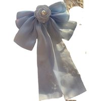 Retro Solid Color Cloth Bowknot Hair Clip main image 2