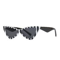 Simple Style Color Block Ac Cat Eye Patchwork Full Frame Women's Sunglasses main image 4
