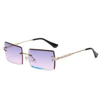 Sweet Color Block Ac Square Pearl Frameless Women's Sunglasses sku image 4