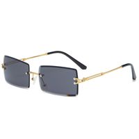 Sweet Color Block Ac Square Pearl Frameless Women's Sunglasses sku image 8