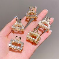 Sweet Butterfly Alloy Plating Inlay Artificial Pearls Rhinestones Hair Claws main image 3