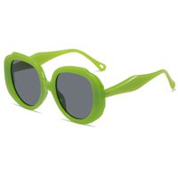 Décontractée De Base Rétro Couleur Unie Pc Cadre Rond Plein Cadre Femmes De Lunettes De Soleil main image 3