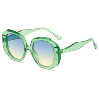 Casual Basic Retro Solid Color Pc Round Frame Full Frame Women's Sunglasses sku image 3