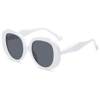 Casual Basic Retro Solid Color Pc Round Frame Full Frame Women's Sunglasses sku image 7