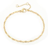 Wholesale Cute Solid Color Stainless Steel 14k Gold Plated Bracelets sku image 1