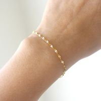 Wholesale Cute Solid Color Stainless Steel 14k Gold Plated Bracelets main image 1