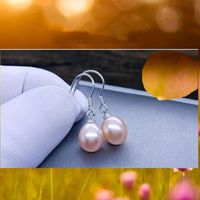 1 Pair Retro Water Droplets Freshwater Pearl Drop Earrings sku image 1