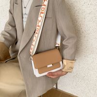Women's Pu Leather Solid Color Elegant Square Flip Cover Shoulder Bag Crossbody Bag Square Bag main image 5