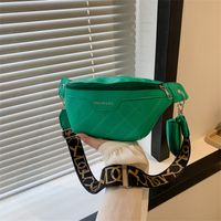 Women's Streetwear Solid Color Lingge Pu Leather Waist Bags main image 2