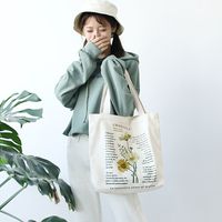 Women's Classic Style Flower Canvas Shopping Bags main image 5