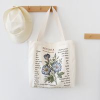 Mujeres Estilo Clásico Flor Lienzo Bolsa De La Compra sku image 3