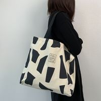 Women's Classic Style Letter Canvas Shopping Bags main image 2