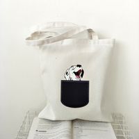 Women's Basic Cat Canvas Shopping Bags sku image 4