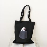 Women's Basic Cat Canvas Shopping Bags sku image 3