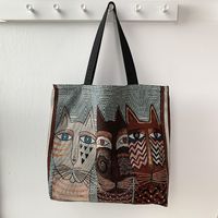 Women's Classic Style Cartoon Canvas Shopping Bags sku image 1