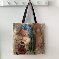 Women's Classic Style Cartoon Canvas Shopping Bags sku image 5