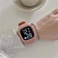 Cartoon Style Simple Style Solid Color Concealed Buckle Electronic Men's Watches sku image 4