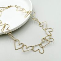 Wholesale Ins Style Heart Shape Stainless Steel Titanium Steel 14k Gold Plated Necklace main image 5