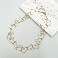 Wholesale Ins Style Heart Shape Stainless Steel Titanium Steel 14k Gold Plated Necklace main image 1