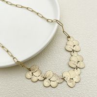 Wholesale Ins Style Asymmetrical Petal Stainless Steel 14k Gold Plated Necklace main image 4