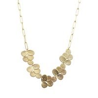 Wholesale Ins Style Asymmetrical Petal Stainless Steel 14k Gold Plated Necklace main image 2
