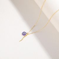 Casual Devil's Eye Snake Glass Copper 14k Gold Plated Pendant Necklace In Bulk main image 5