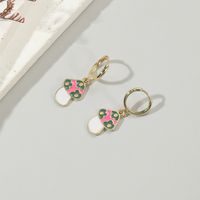 1 Pair Cute Flower Mushroom Enamel Alloy Drop Earrings main image 4