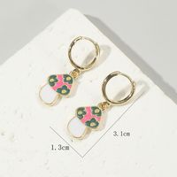 1 Pair Cute Flower Mushroom Enamel Alloy Drop Earrings main image 2