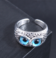 Retro Owl Alloy Men's Open Ring main image 2